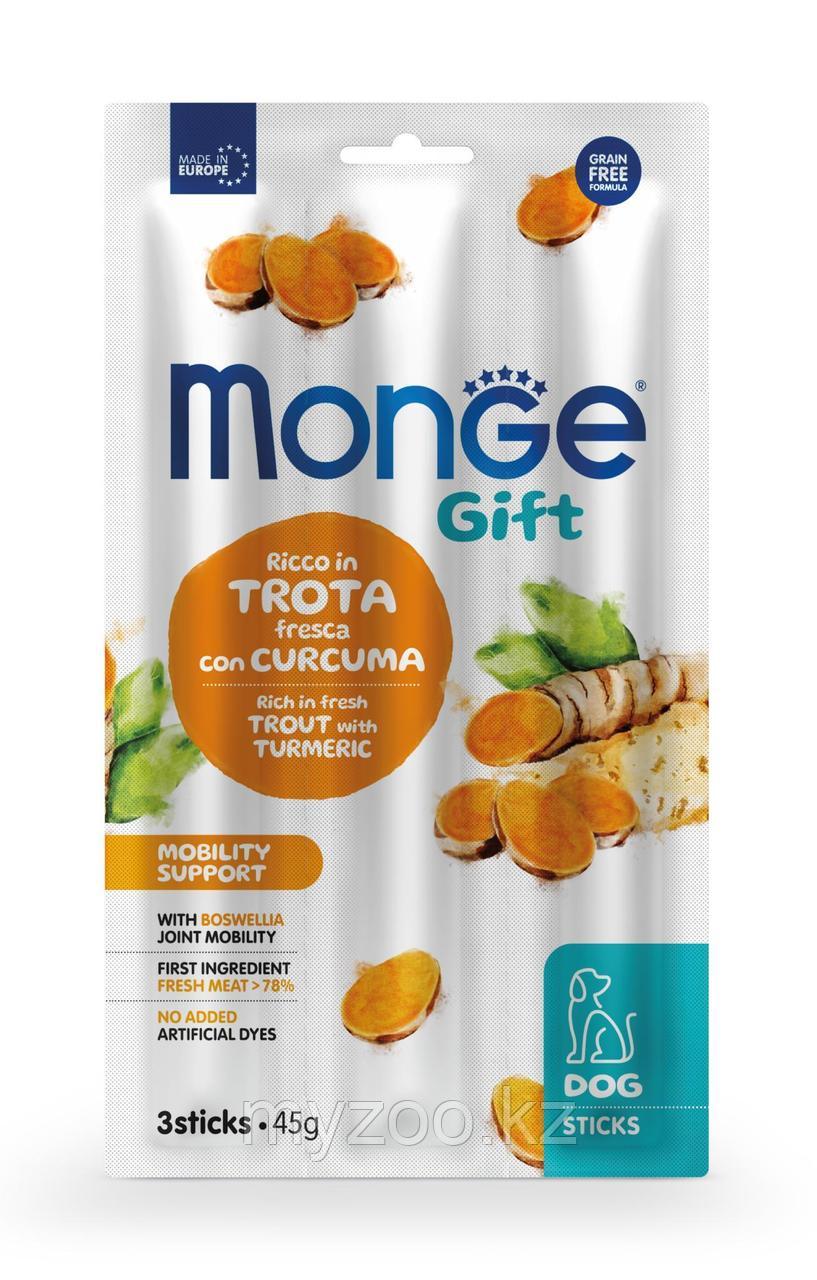 Monge Gift Sticks Adult Mobility Support для собак форель/куркума,45гр