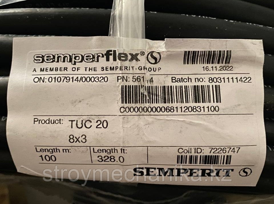 Купить Шланг мбс 8 мм Semperit TUC 20 в Казахстане цена 850 ₸/пог.м с НДС.