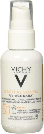 Солнцезащитный крем для лица с SPF 50+ Vichy Capital Soleil UV-Age Daily 40 мл, фото 2