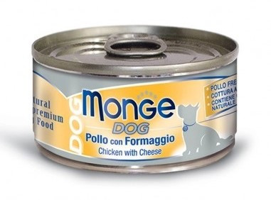 MONGE Dog cans 95 гр Кусочки для собак цыпленок с сыром