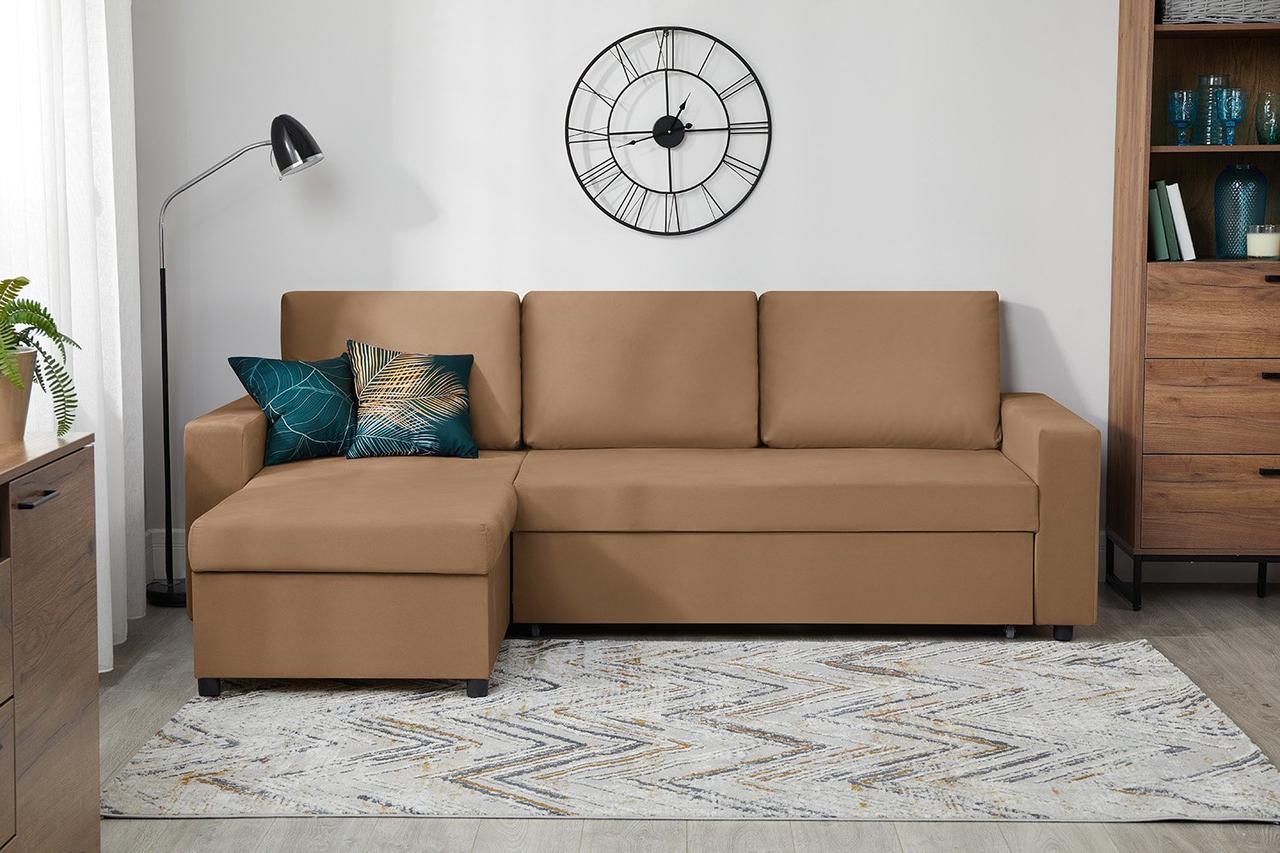 Угловой диван-кровать Торонто, молочно-кофейный - фото 2 - id-p106420549