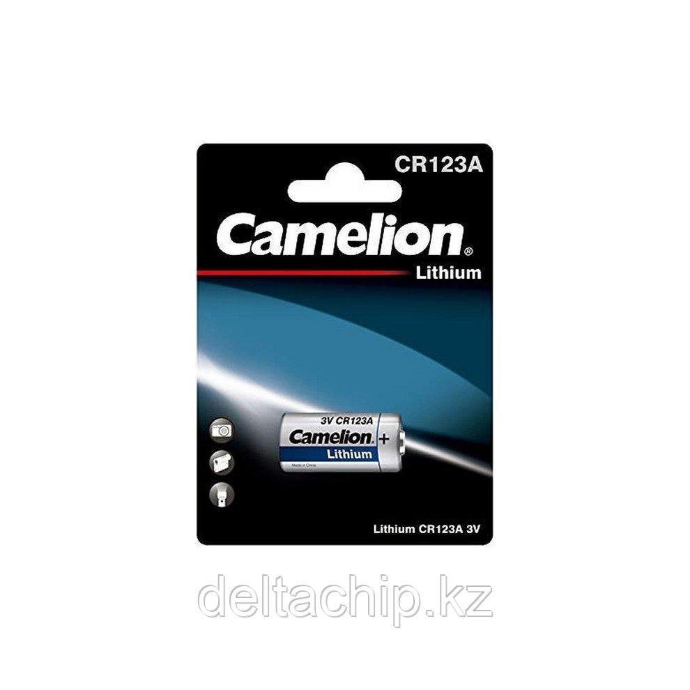 Батарейка, CAMELION, CR123A-BP1, 3V, 1300 mAh, Lithium, 1 шт., Серебристый