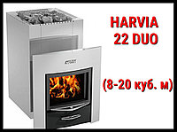 Дровяная печь Harvia 22 Duo с выносной топкой (Производительность 8 - 20 м3)