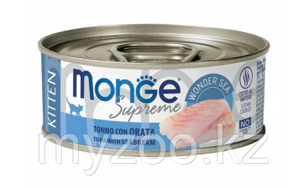Monge Supreme KITTEN консервы для котят тунец, морской лещ, 80 гр