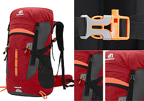 Профессиональный походный рюкзак 50 литров. Цвет: Красный