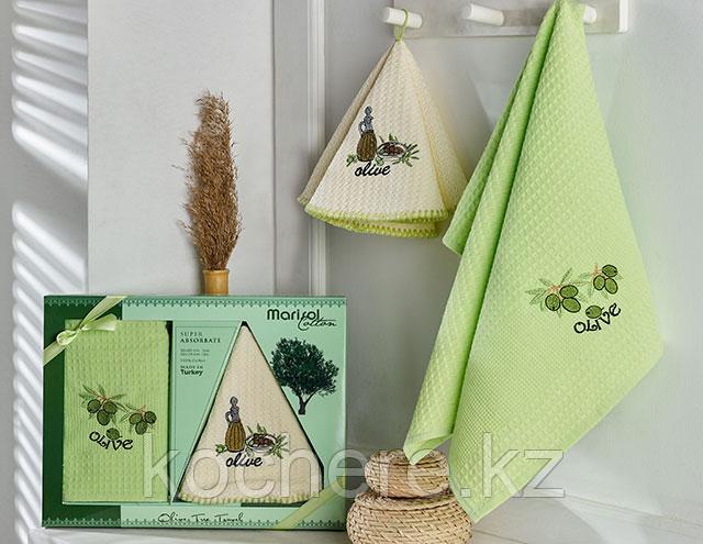 MARISOL Кухонные полотенца 50*50*50*70 2 шт OLIVE