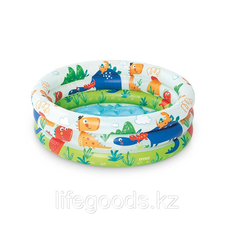 Детский надувной бассейн "Динозаврики" 61x22см, Intex 57106