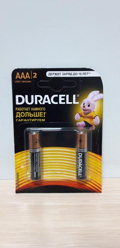 Батарейки "Duracell" AAA, в пачке 2 шт - фото 1 - id-p106430248