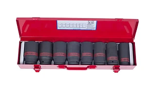 Набор ударных глубоких торцевых головок 3/4", шестигранные, 1"-1&1/2", 8 предметов "KING TONY' (6410SP)