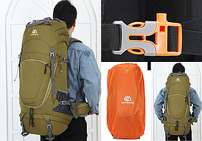 Экспедиционный каркасный рюкзак рюкзак 80 литров. Цвет: Армейский зеленый