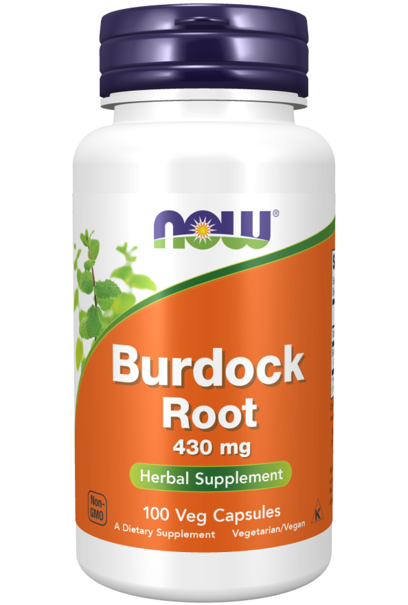 Burdock Root 430 mg, 100 veg.caps, NOW - фото 1 - id-p106034833