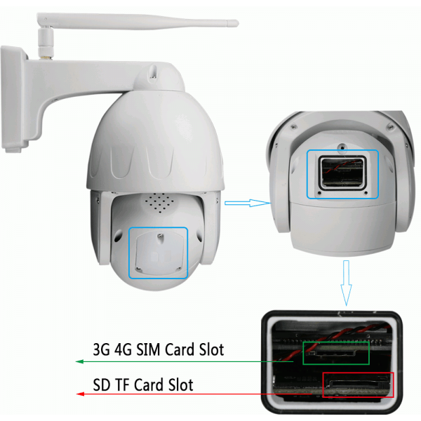 Поворотная PTZ 4G камера, 5.0MP + 10 кратный зум, датчик движения, уведомления, B12A-JZ-4G+WIFI-5.0MP - фото 5 - id-p106431530