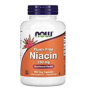 Now foods Ниацин, не вызывающий покраснений, 250мг, 180 растительных капсул