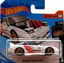 Hot Wheels Модель Nissan 180SX Type X '96, белый