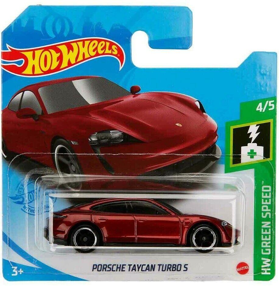 Hot Wheels Модель Porsche Tayacan Turbo S, бордовый