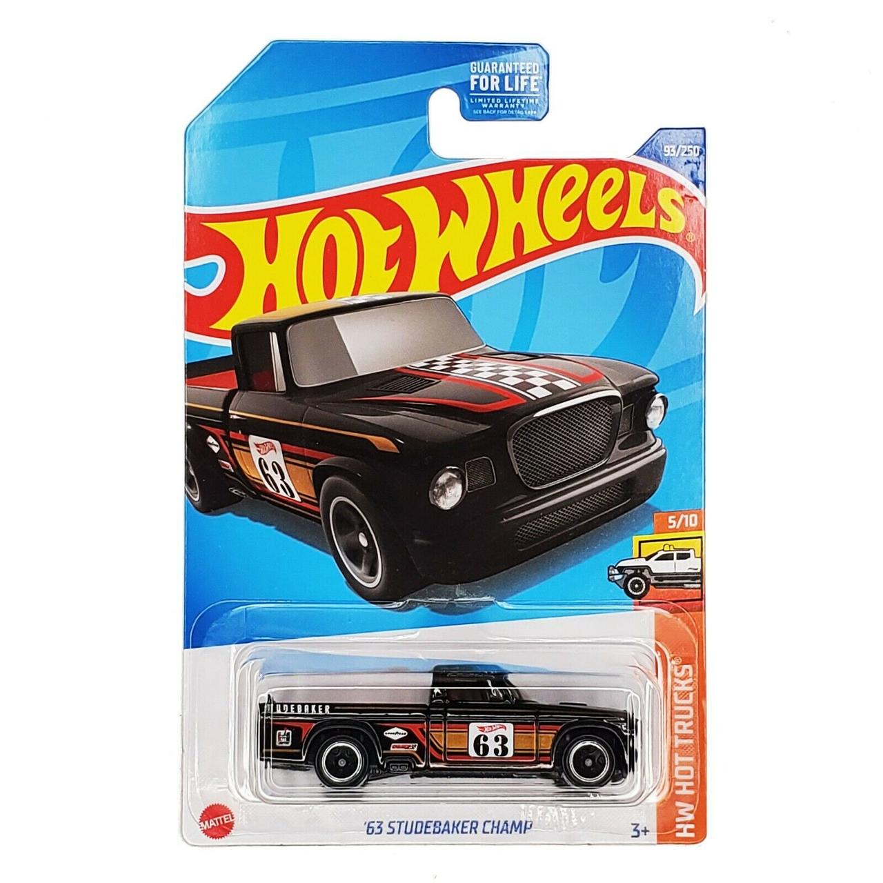 Hot Wheels Модель Пикап Champ Studebaker '63, черный - фото 1 - id-p104421718