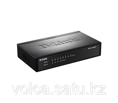 DES-1008P/C1A Коммутатор D-Link DES-1008P, 8-Port 10/100 Switch (4 порта с поддержкой PoE)