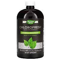 Nature's Way Chlorofresh, жидкий хлорофилл, с ароматом мяты, 132 мг, 473.2 мл