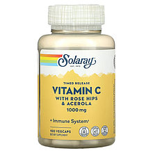 Solaray, витамин C, с замедленным высвобождением, 1000 мг, 100 капсул