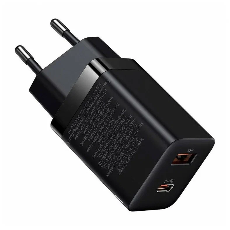 Блок питания Baseus Super Si Pro Quick Charger USB + Type-C, 30W