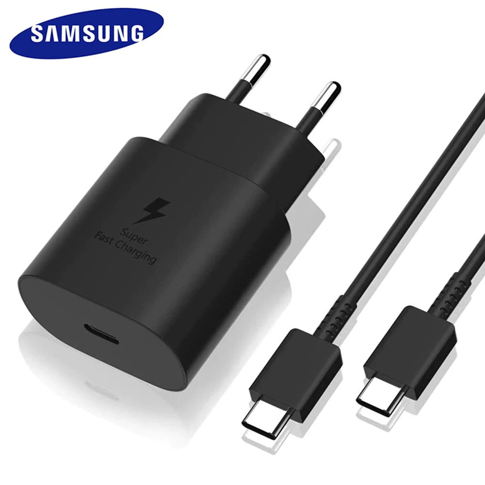 Оригинальное зарядное устройство Samsung 45W PD + кабель Type-C