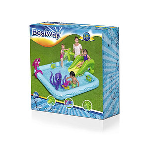 Надувной игровой бассейн "Фантастический аквариум" с горкой, Bestway 53052, фото 2