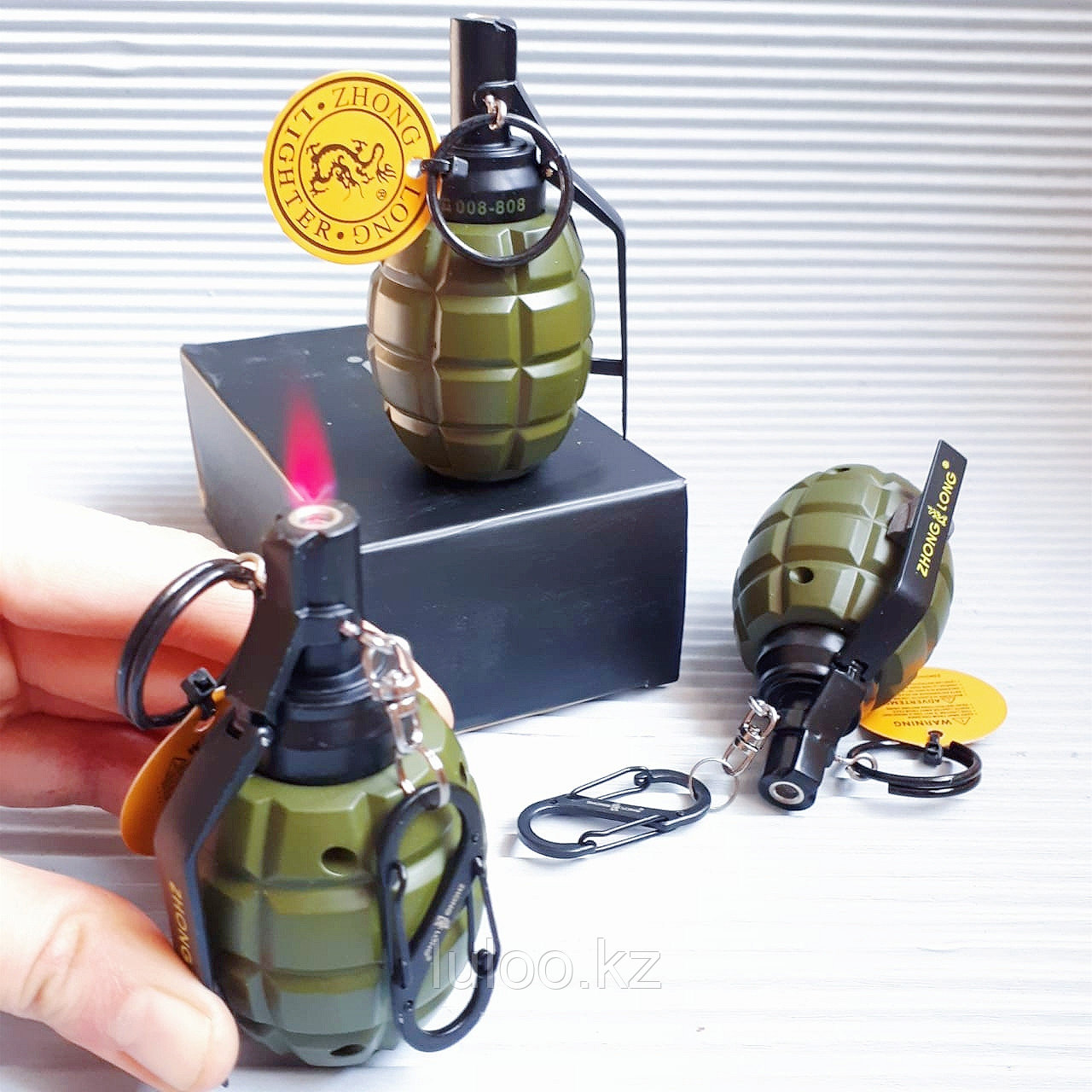 Зажигалка газовая в виде гранаты. Подарок на 23 февраля, 7 мая., фото 1