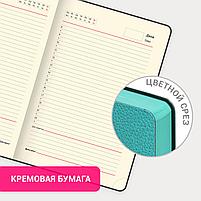 Ежедневник недатированный А5 (138х213 мм) BRAUBERG "Stylish", кожзам, гибкий, 160 л., бирюзовый, фото 2