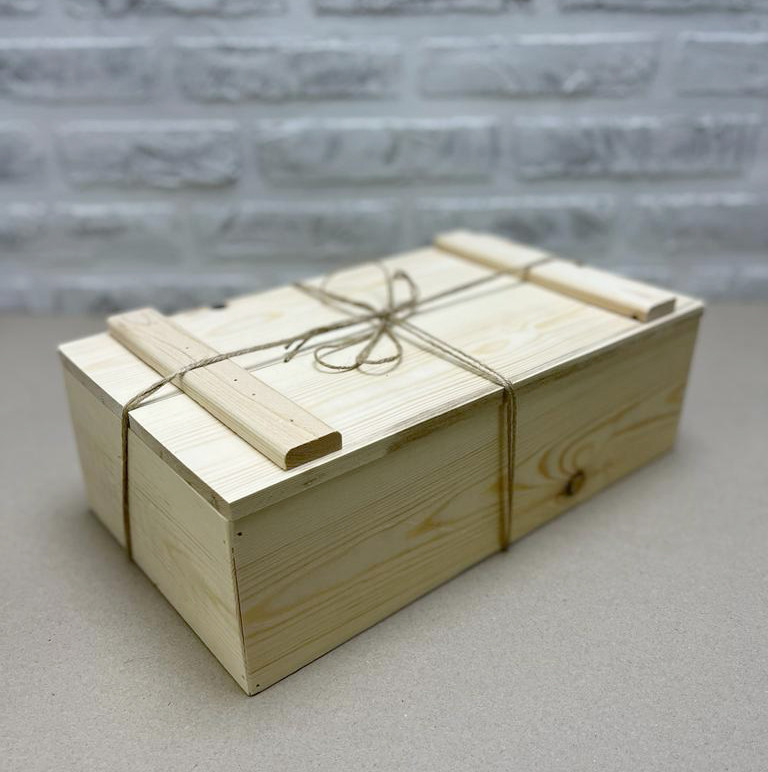 Деревянный ящик с крышкой 23*17*9 см.