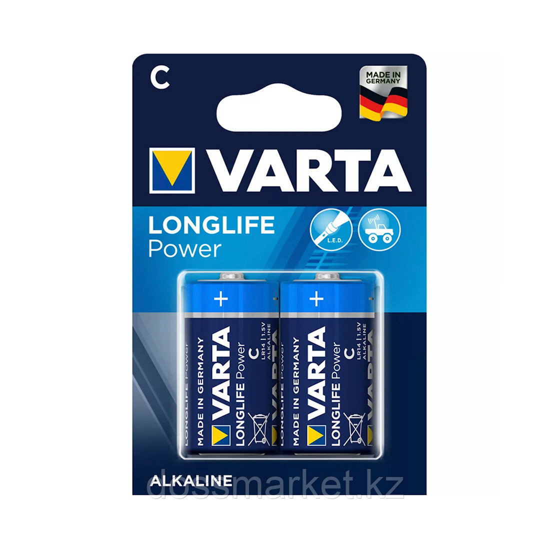 Батарейка VARTA Longlife Power 1.5V - LR14/ C (2 шт) в блистере - фото 2 - id-p106443093