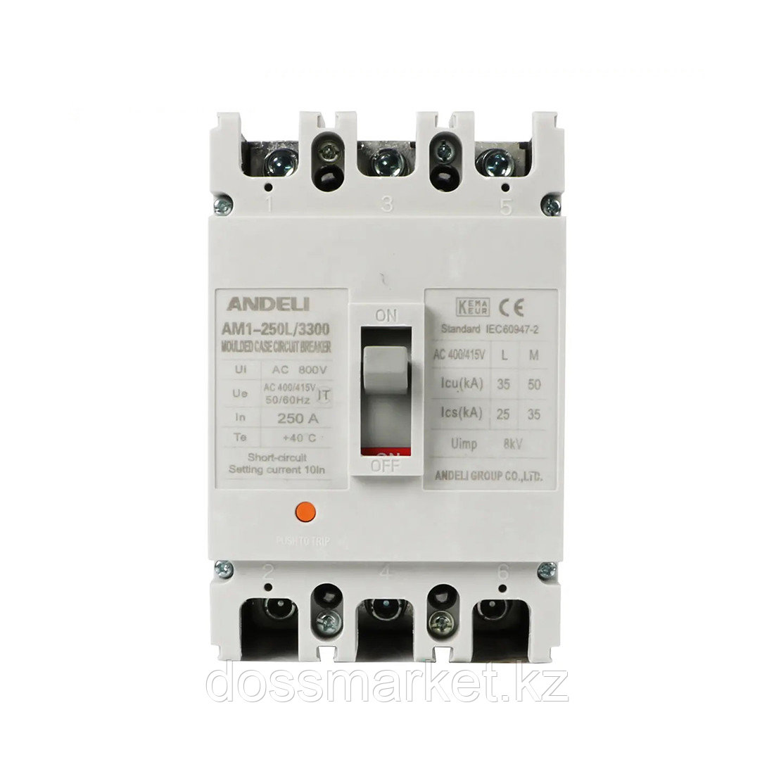 Автоматический выключатель ANDELI AM1-250L 3P 250A - фото 1 - id-p106442405