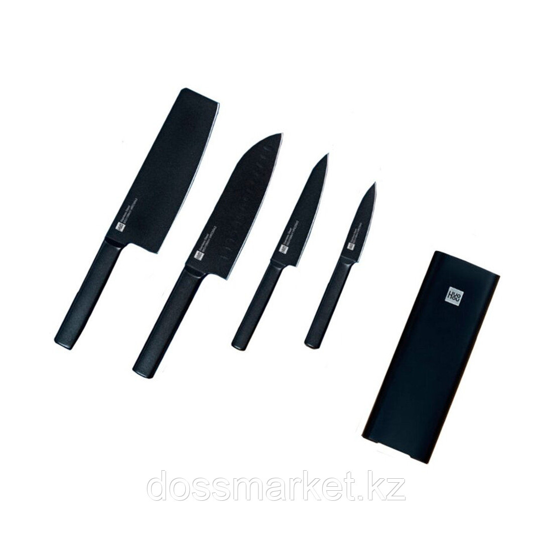 Набор ножей HuoHou Cool black non-stick steel knife set - фото 2 - id-p106444020