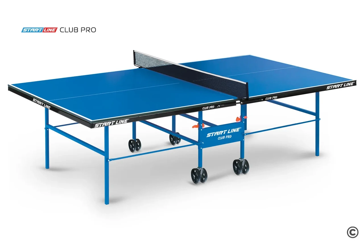 Стол теннисный Start Line Club-Pro Синий с сеткой - фото 1 - id-p106445044