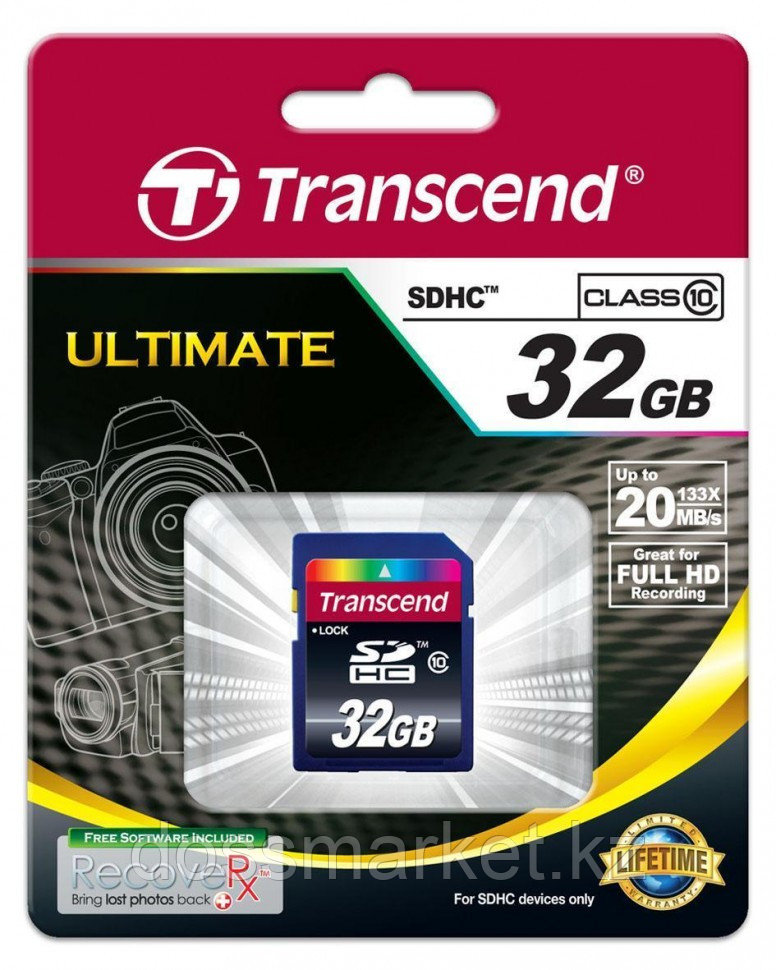 Карта памяти SD 32GB Class 10 Transcend TS32GSDHC10