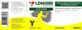 Чернила LOMOND для Canon CL-511/513 (1л.) LC13-010Y Желтый L0205430