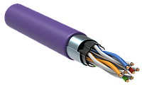 ITK Витая пара F/UTP кат.6 4х2х23AWG LSZH фиолетовый (305м)