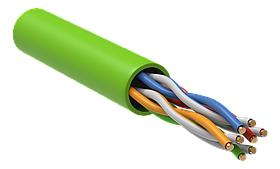 ITK Витая пара U/UTP кат.5E 4x2х24AWG solid LSZH нг(А)-HFLTx зеленый (305м)