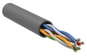 ITK Витая пара U/UTP кат.5E 4х2х24AWG PVC серый (305м)