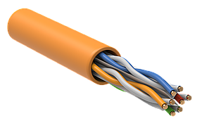 ITK Витая пара U/UTP кат.6 4x2х23AWG LSZH оранжевый (305м)