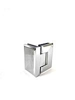 Навес стекло-стекло угол поворота 90°, Хромированный