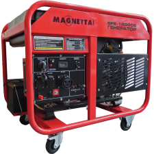 Magnetta, GFE12000E, Бензиновый генератор 10 кВт, 220 В, двухцилиндровый двигатель 688 куб. см