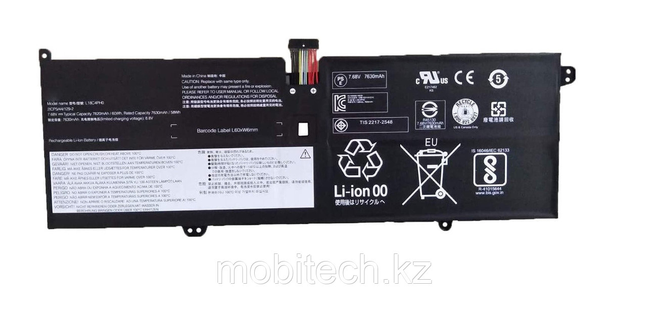 Аккумулятор Lenovo L18C4PH0 L18M4PH0 7,68V 60Wh 7600mAh Lenovo YOGA C940-14IIL батарея аккумулятор ORIGINAL, фото 1