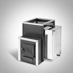 Печь для бани 4 мм Радуга 21 Б под навесной бак 45 литров слева (бак приобретается отдельно)