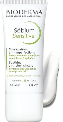 Bioderma Успокаивающий, увлажняющий крем для жирной и проблемной кожи Sebium Sensitive Cream (30 мл), фото 2