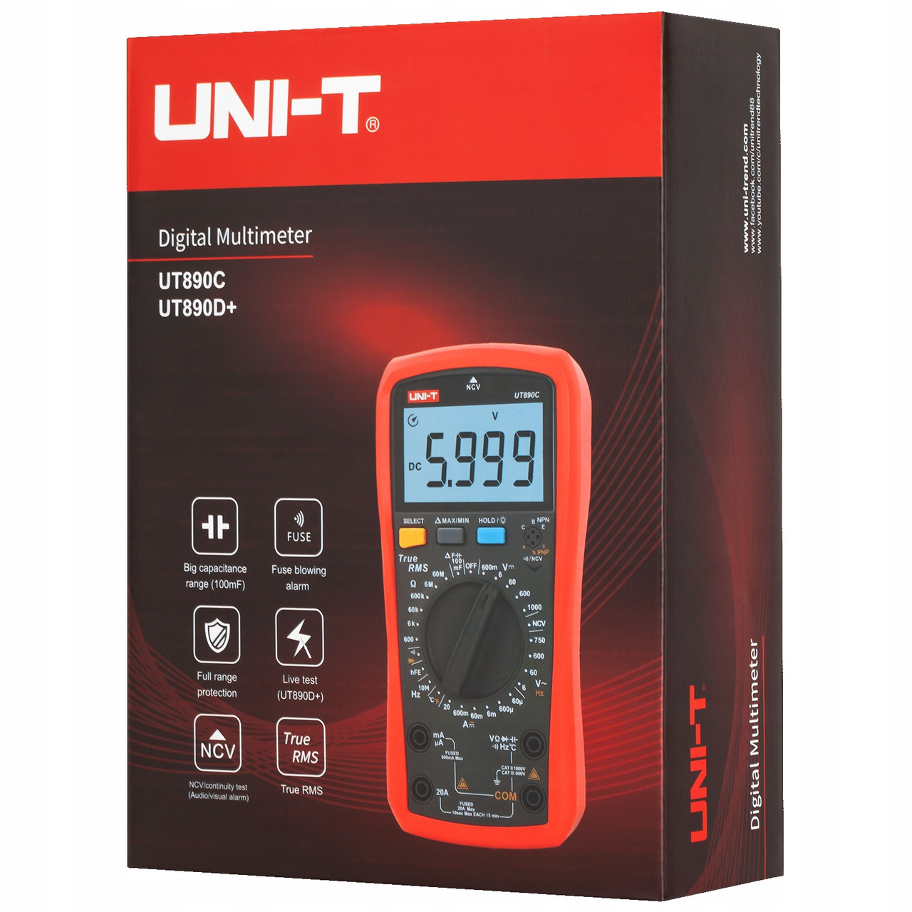 Мультиметр UNI-T UT890D+ - фото 3 - id-p106461525