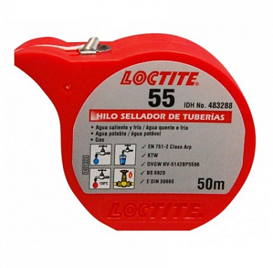 Уплотнительная нить 50м LOCTITE 55 (для резьбовых соединений) - фото 1 - id-p106461638