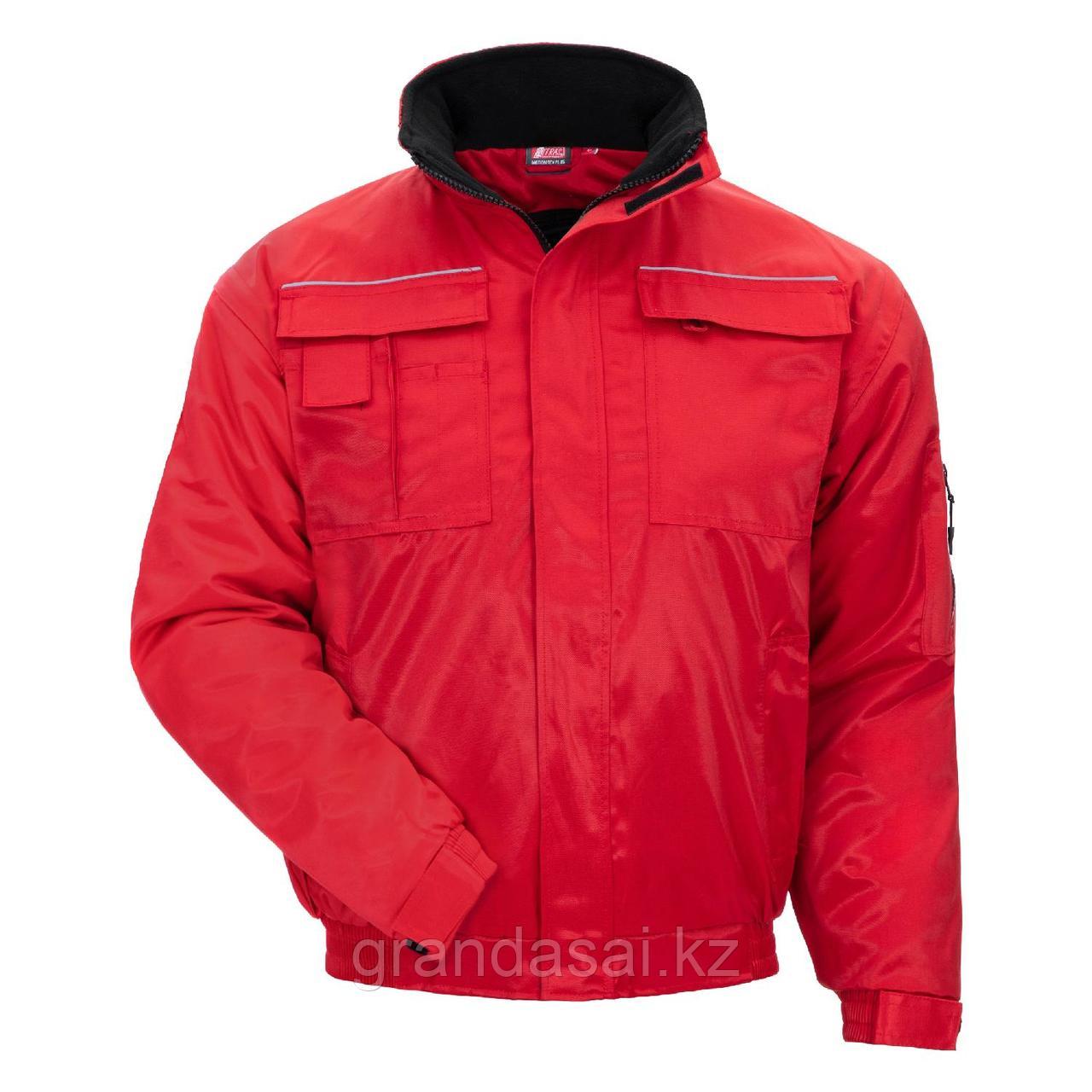 NITRAS 7122, куртка куртка пилота, красный, водоотталкивающее HIT-покрытие, съёмные рукава.