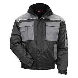 NITRAS 7130, куртка куртка пилота, чёрная/серая, водоотталкивающее HIT-покрытие, съёмные рукава.