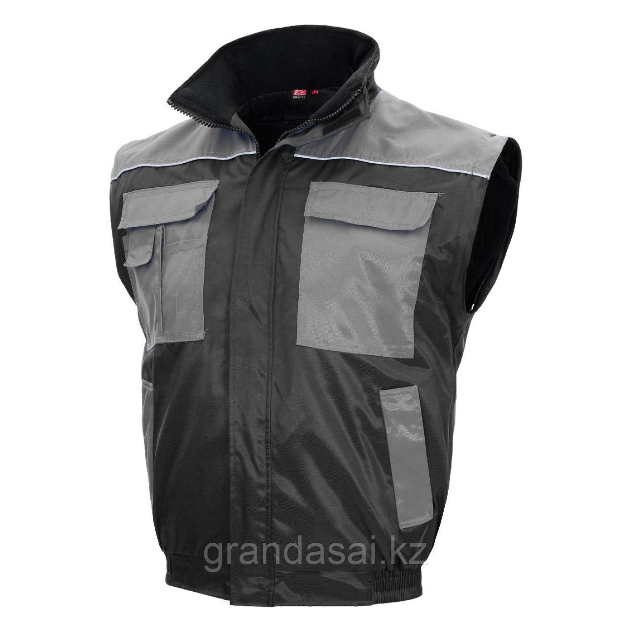 NITRAS 7130, куртка куртка пилота, чёрная/серая, водоотталкивающее HIT-покрытие, съёмные рукава. - фото 5 - id-p106461892