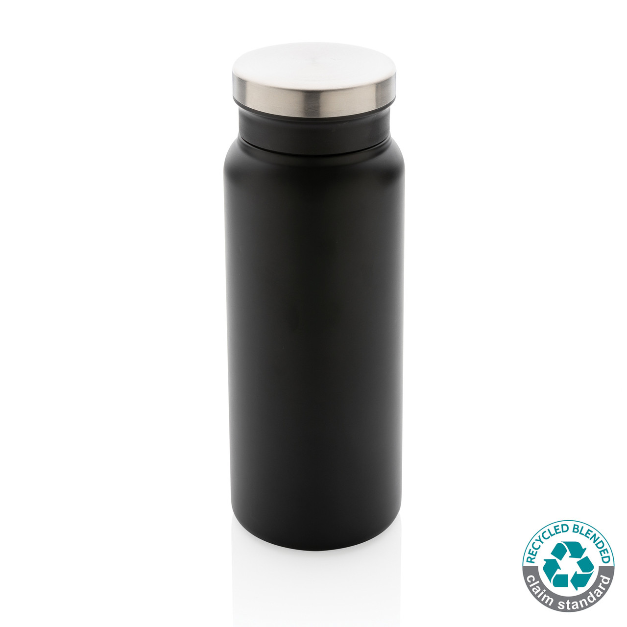 Вакуумная бутылка из переработанной нержавеющей стали (стандарт RCS), 600 мл, черный; черный, Длина 7,7 см.,